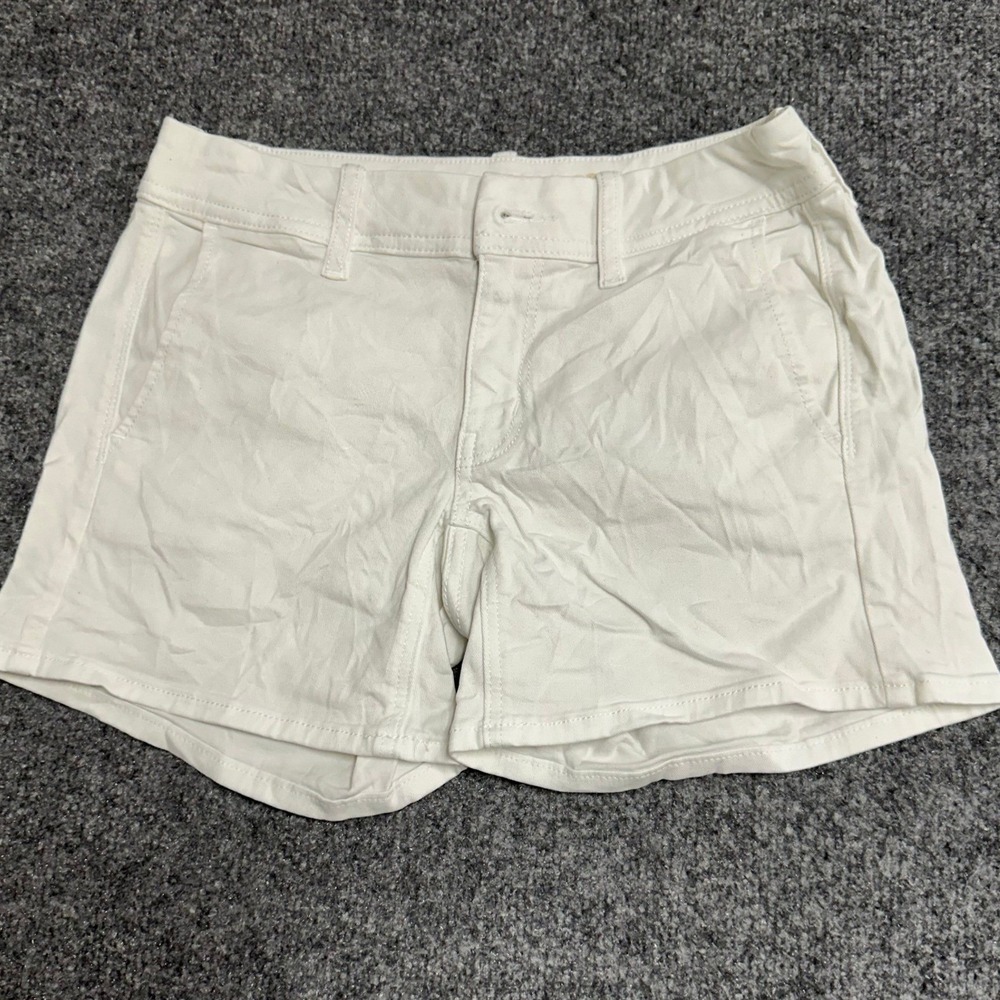 American Eagle Shorts Womens Size 00 White Super Stretch Cotton Casual Summer